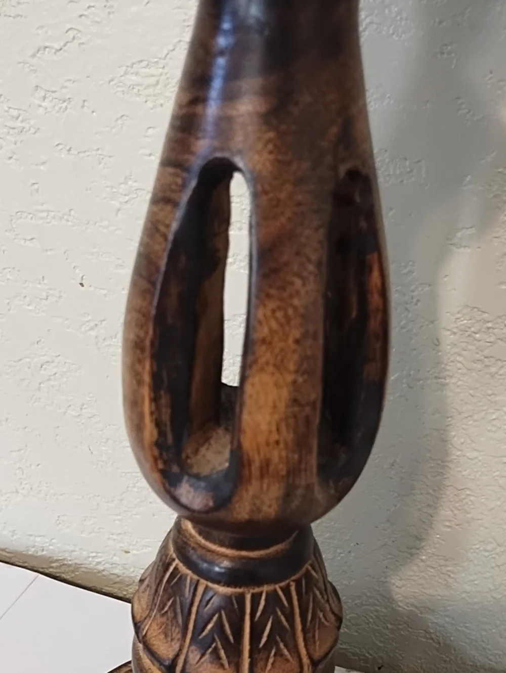 Wooden Candle Stick Holder